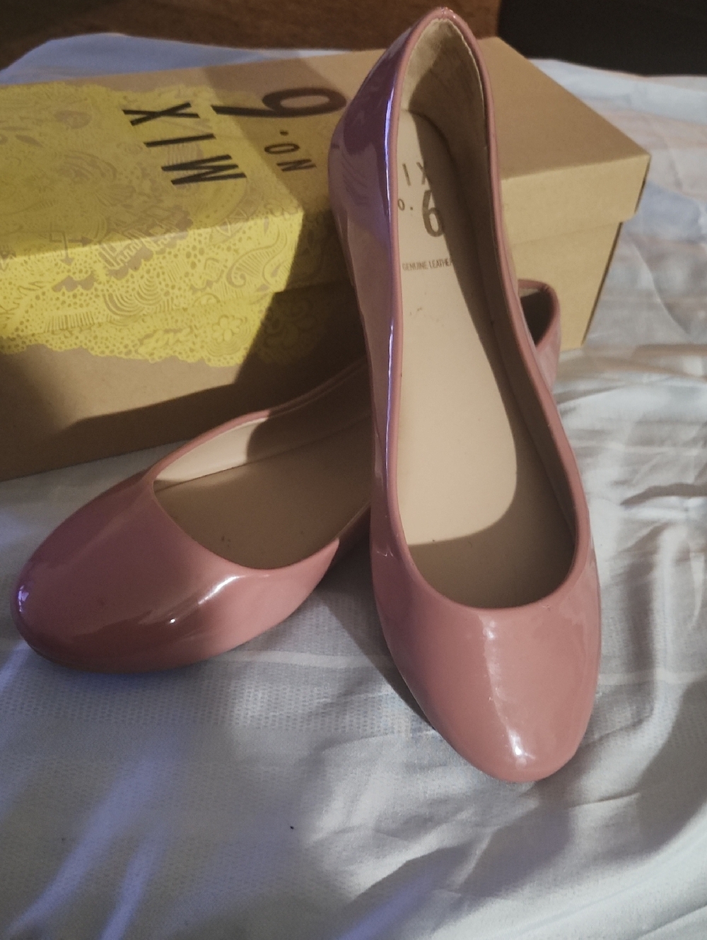 No. 6 Blush Patent Ballet Flats